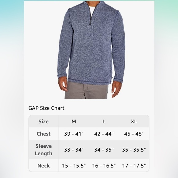 NWT GAP Men's Half Zip Mock Neck Sweater | Mens Casual Sweaters - Picture 5 of 7